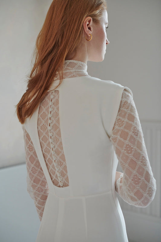 Andrea Hawkes' 'Lucian' dress with 'Britt Top'. Now £1100