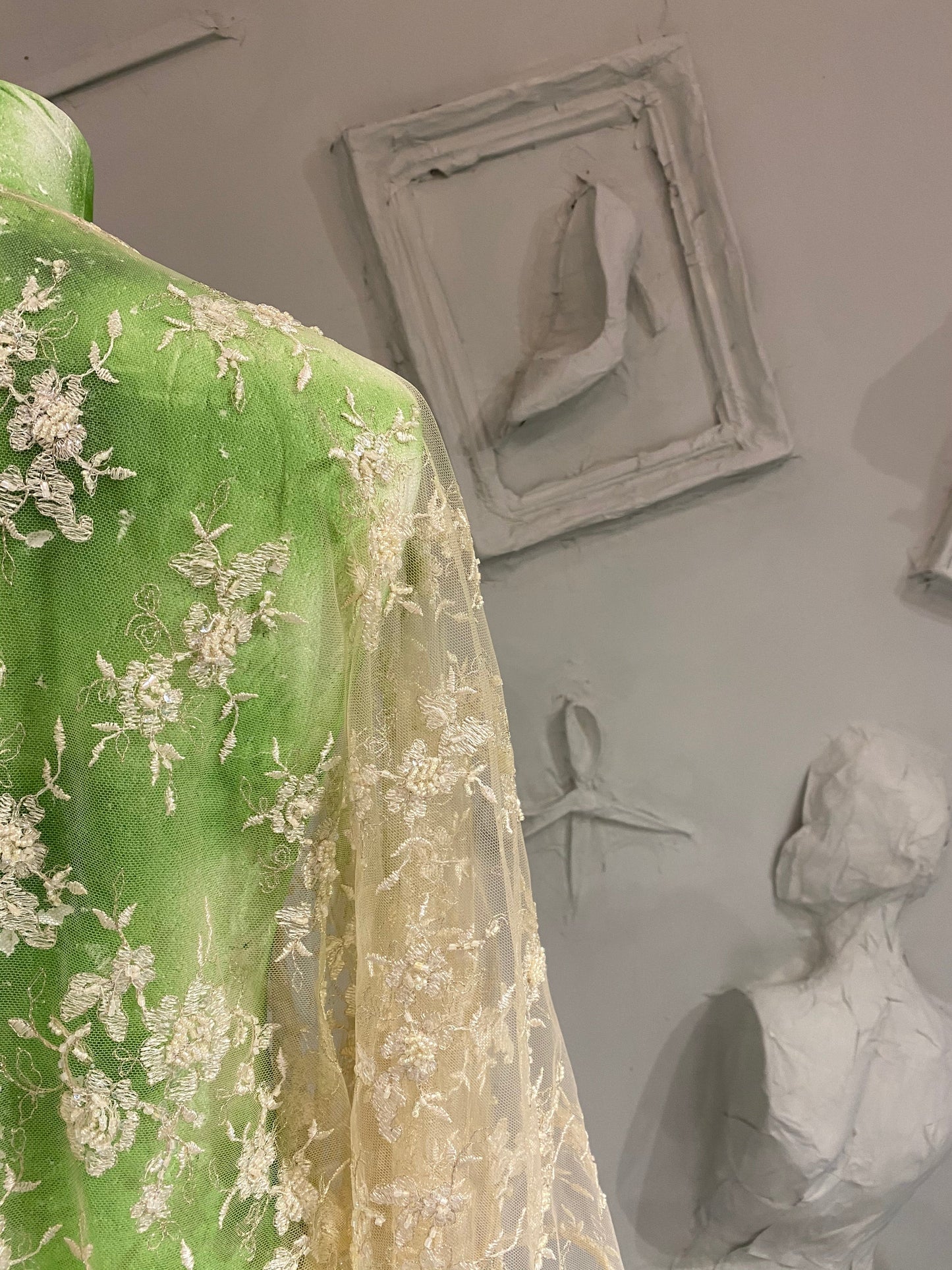 Golden Lace Batwing Cover Up