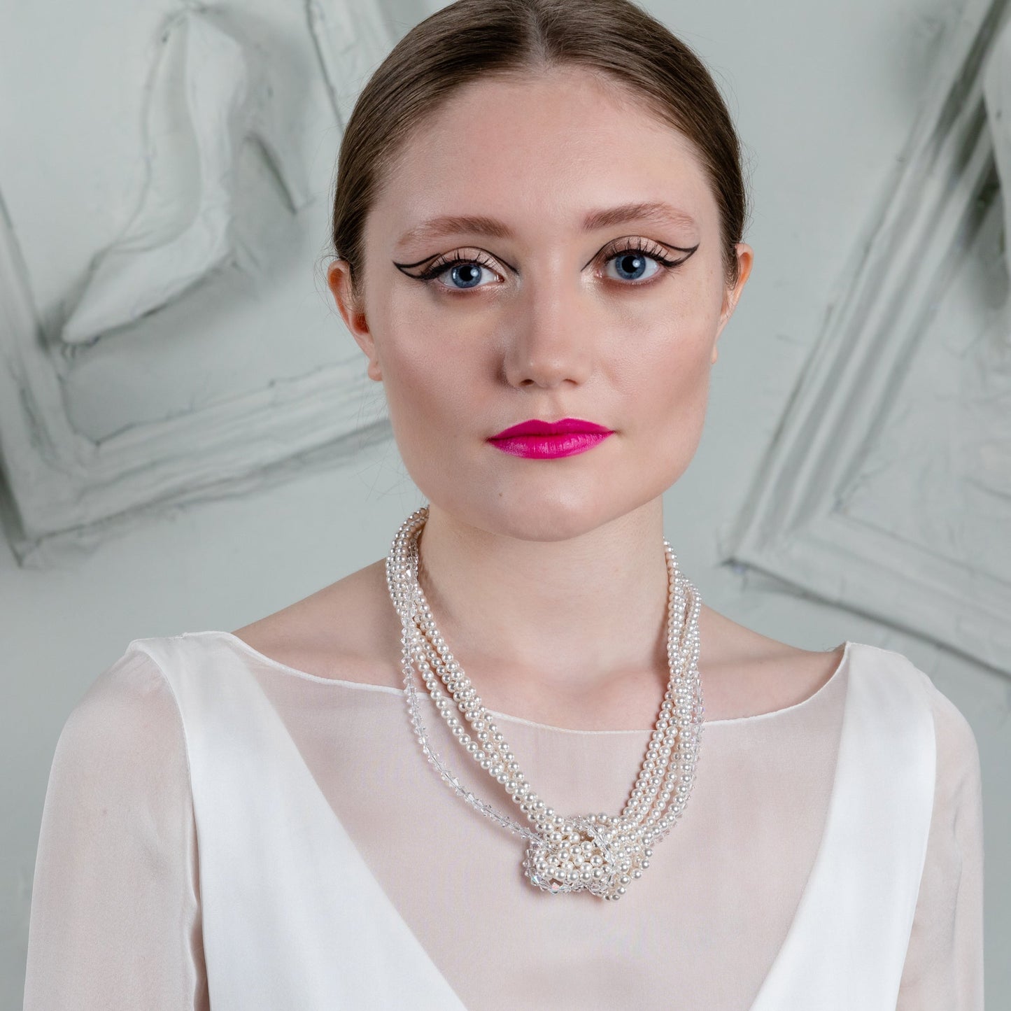 5 Strand Pearl Knot Necklace
