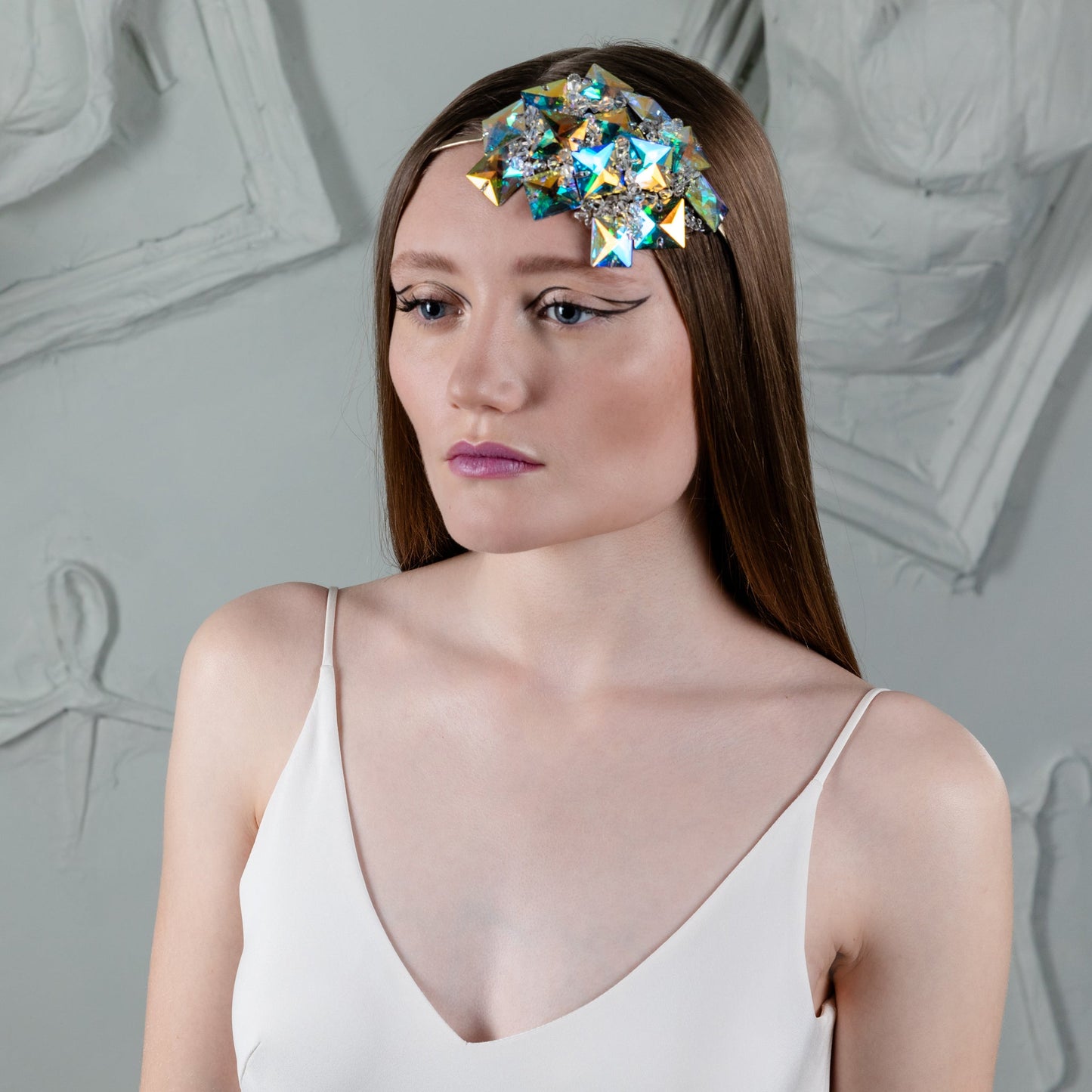 Iridescent Crystal Hair Band