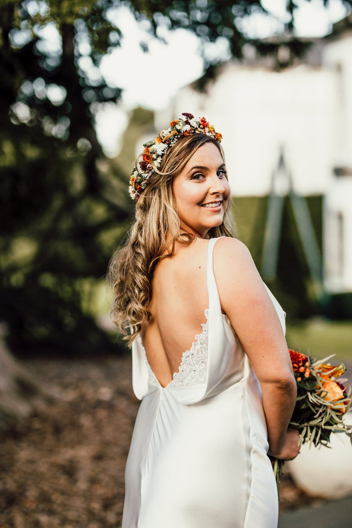 Flower crown for an Amanda Wakeley summer bride!