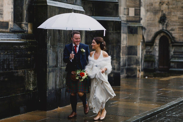 Spots of rain, gallons of laughter and some seriously wild ceilidh dancing - ingredients for the perfect Scottish wedding celebration!