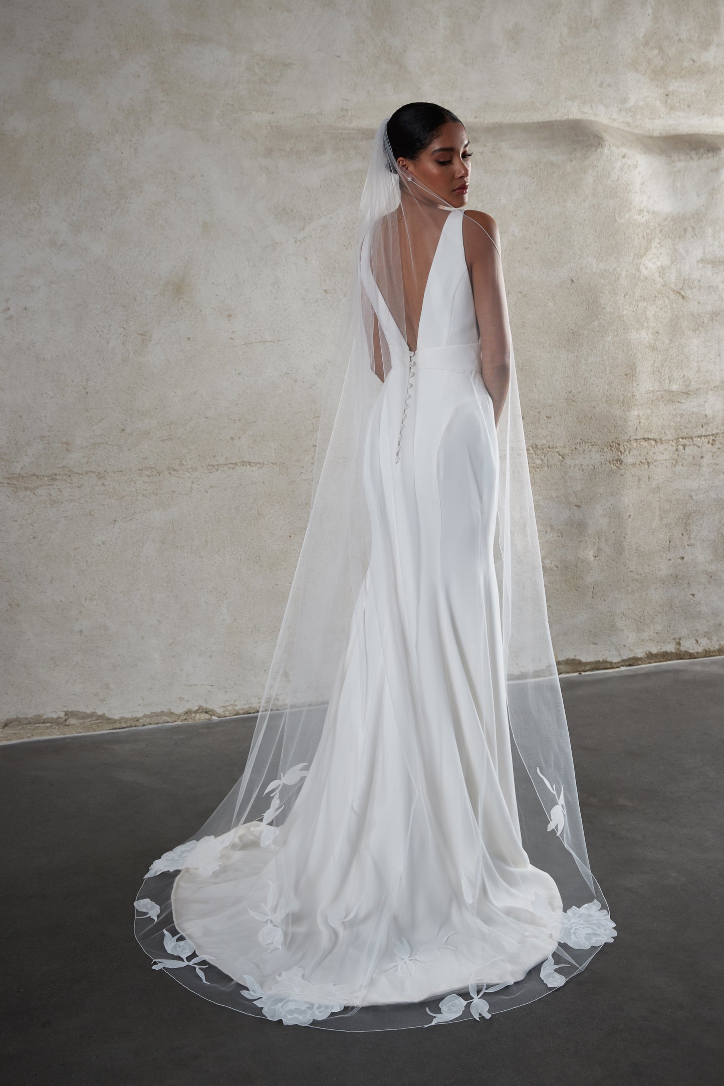 Silk Organza Abstract Veil