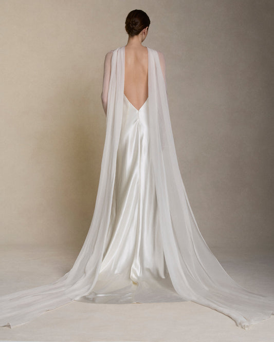 Mari with Crinkle Chiffon Sleeves