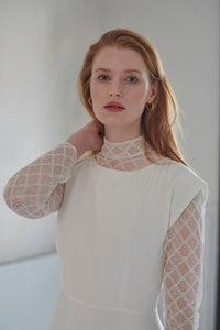 Andrea Hawkes' 'Lucian' dress with 'Britt Top'. Now £1500