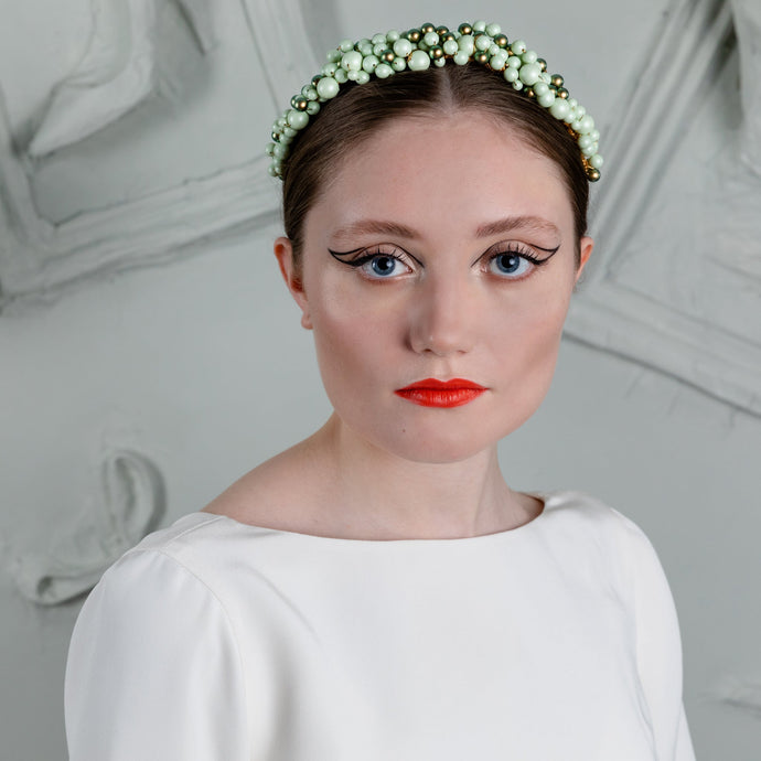 Mixed Pearl Cluster Headband